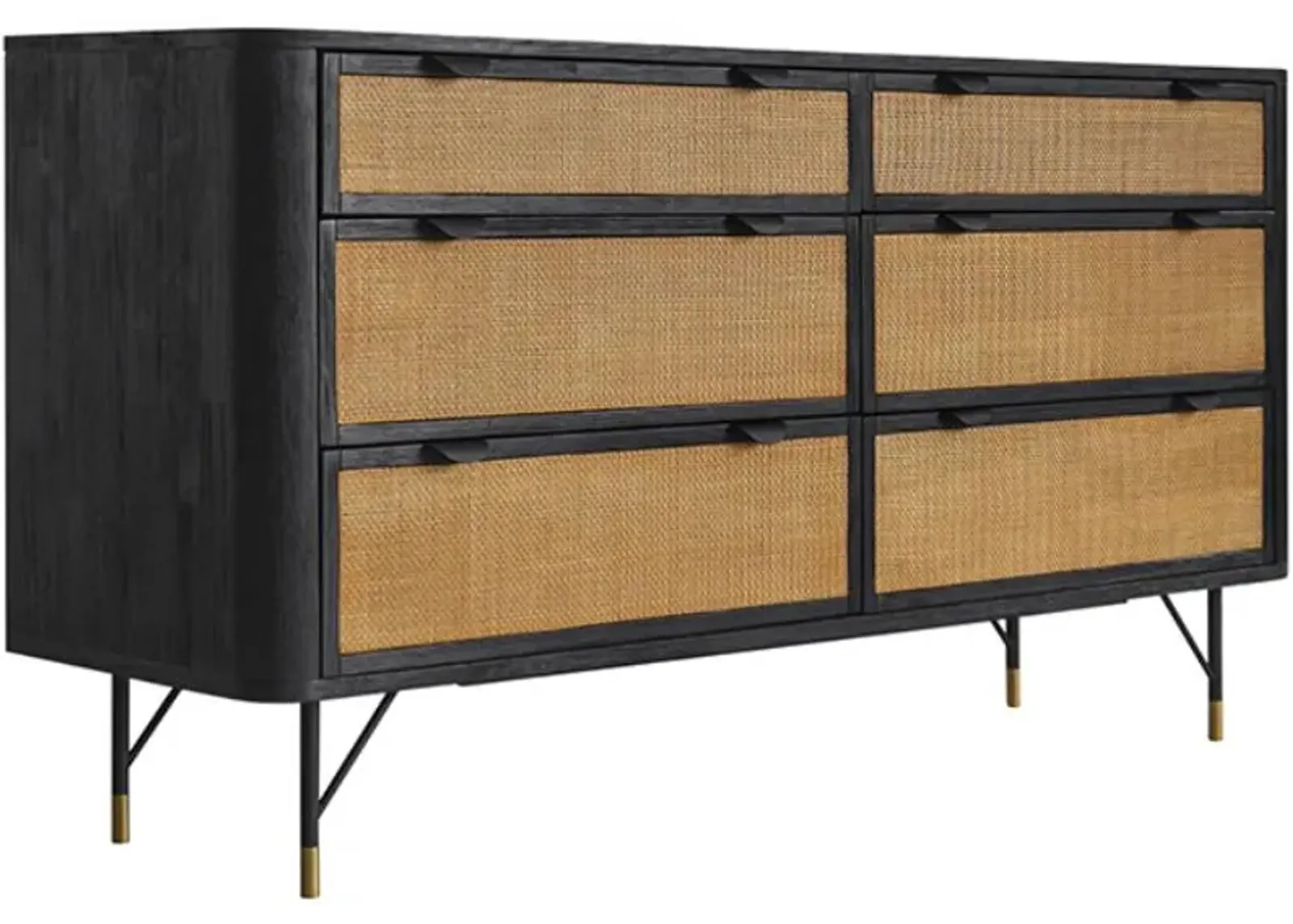 Armen Living Saratoga Black/Brown Dresser 