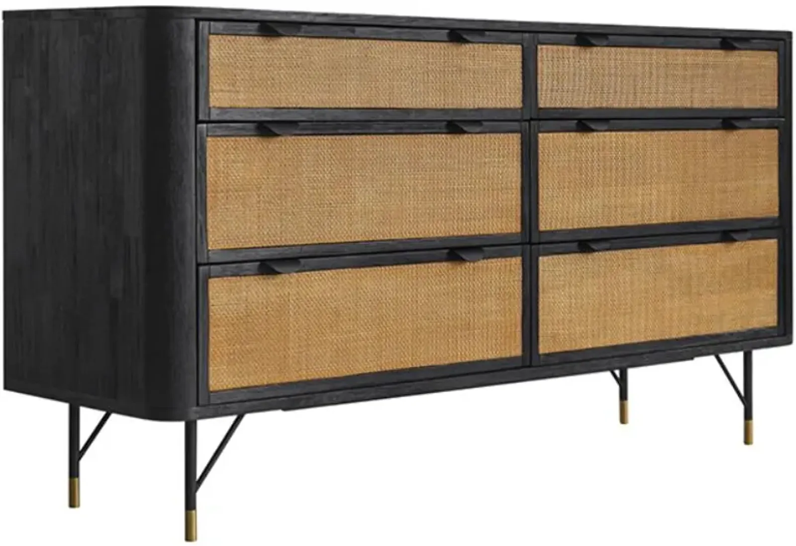 Armen Living Saratoga Black/Brown Dresser 