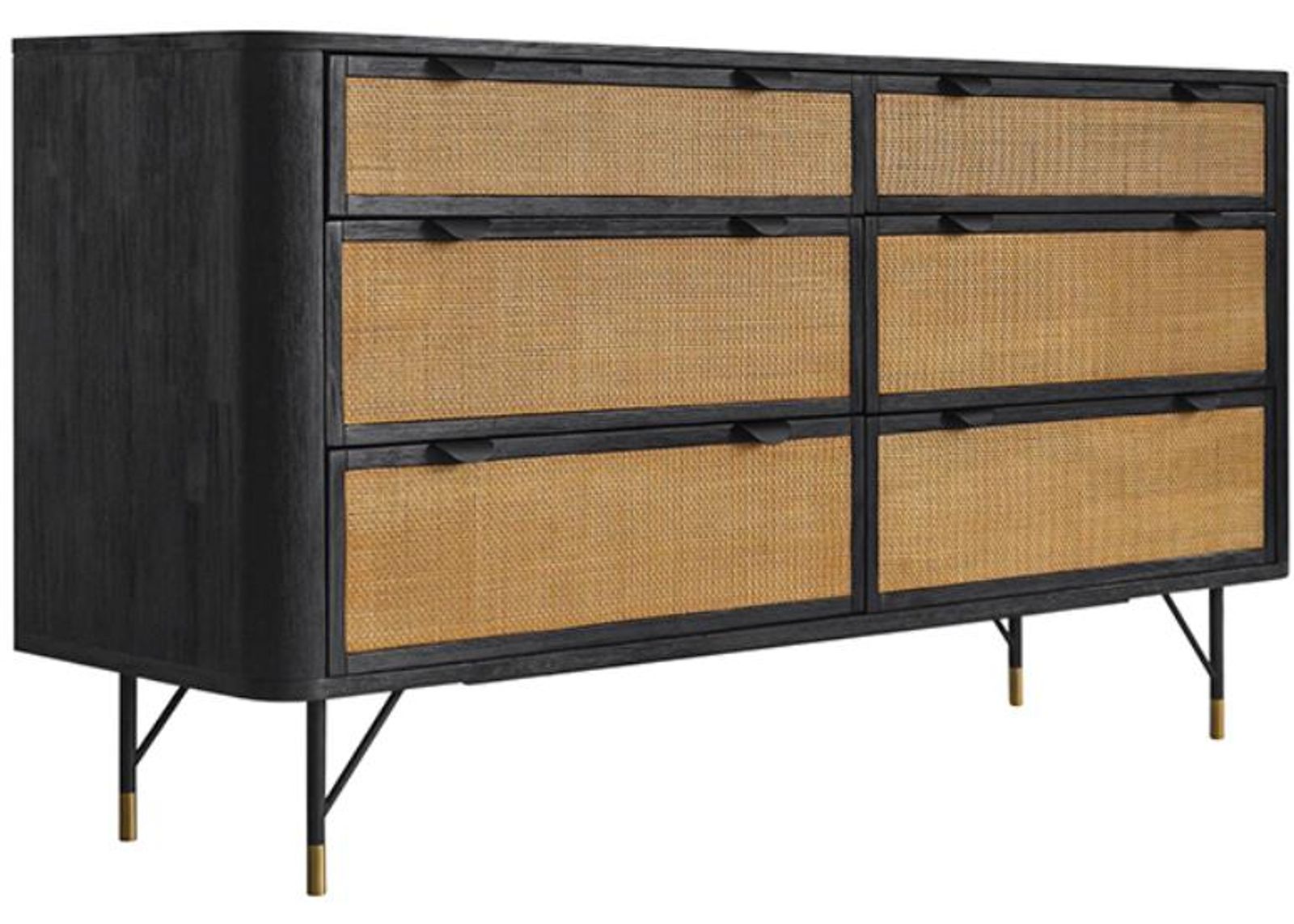 Armen Living Saratoga Black/Brown Dresser 