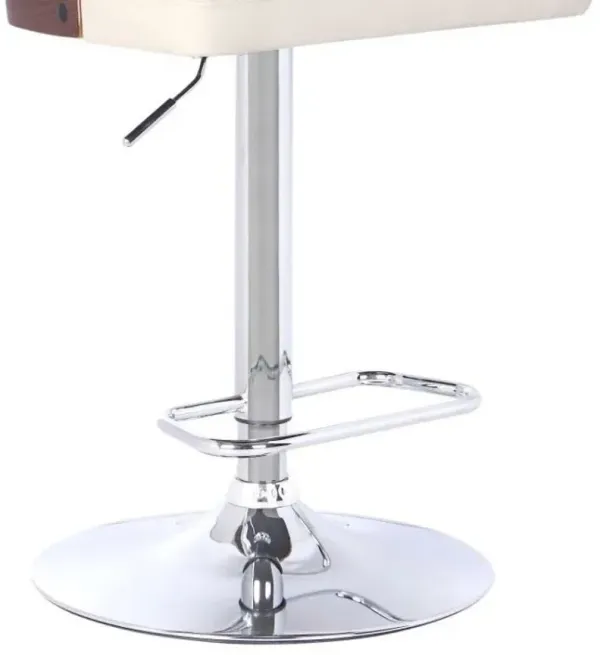 Armen Living Storm Cream Adjustable Stool