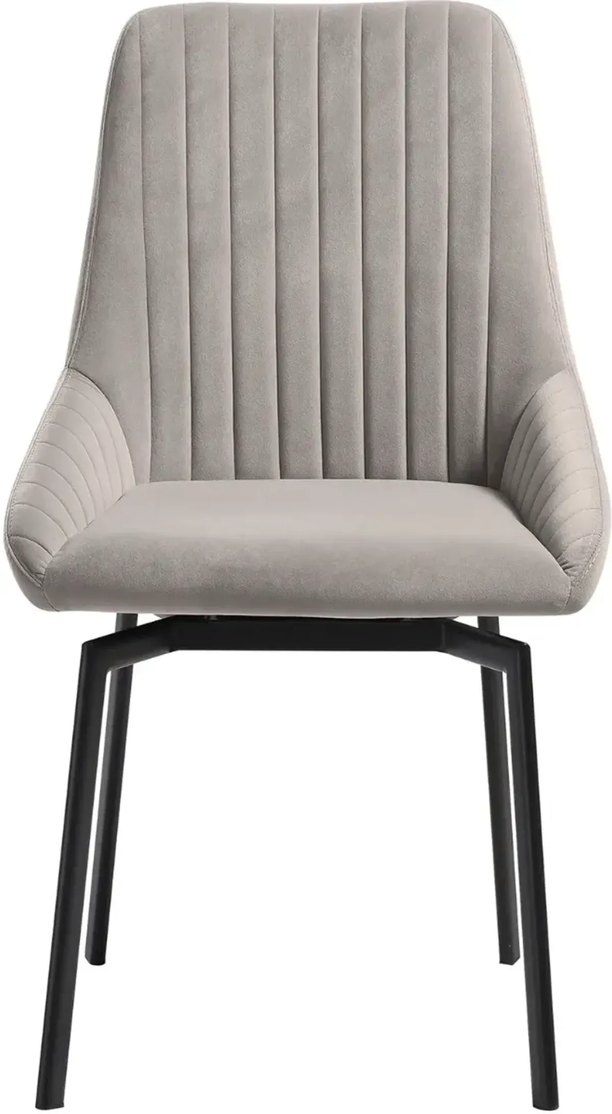 Armen Living Susie 2-Piece Light Grey Dining Chair Set