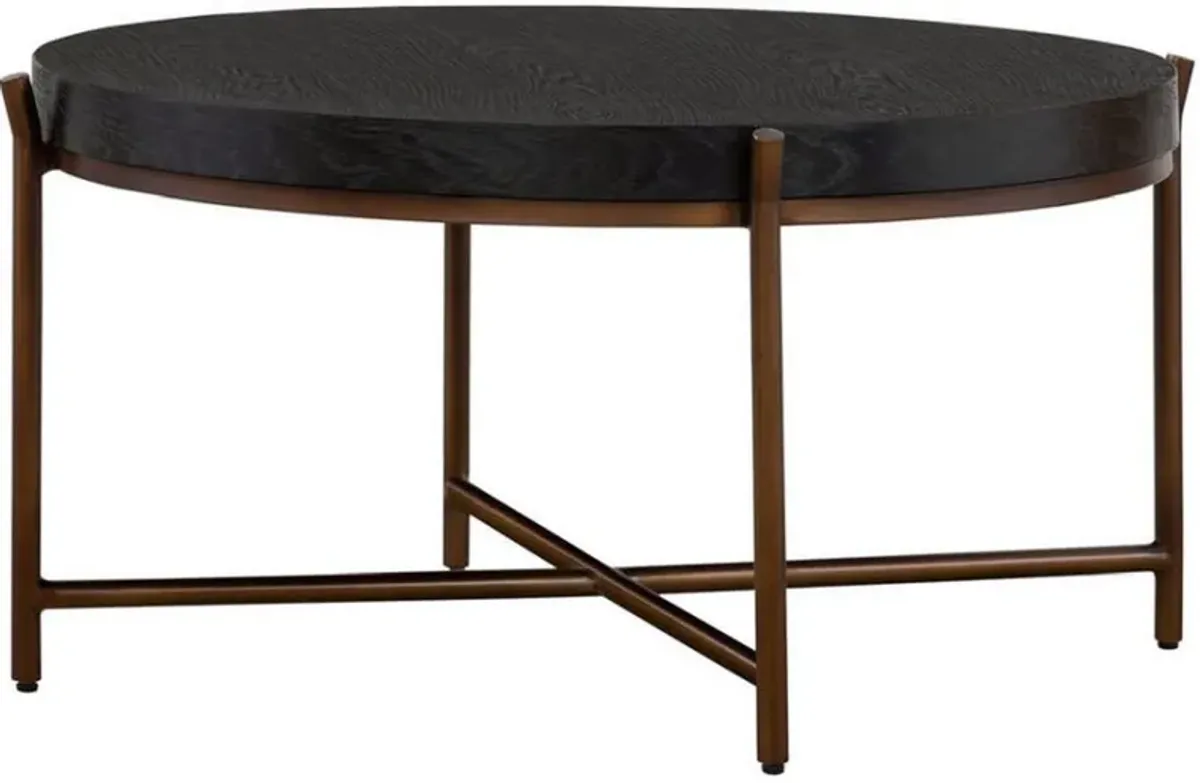 Armen Living Sylvie Brushed Oak Coffee Table