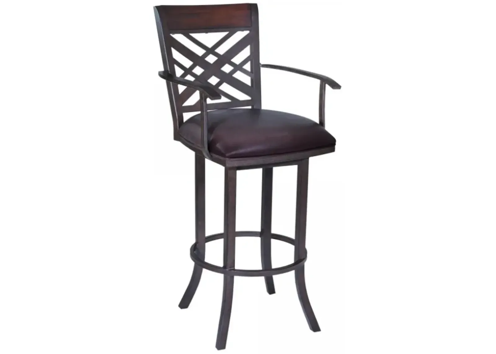 Armen Living Tahiti Brown 26" Arm Counter Stool