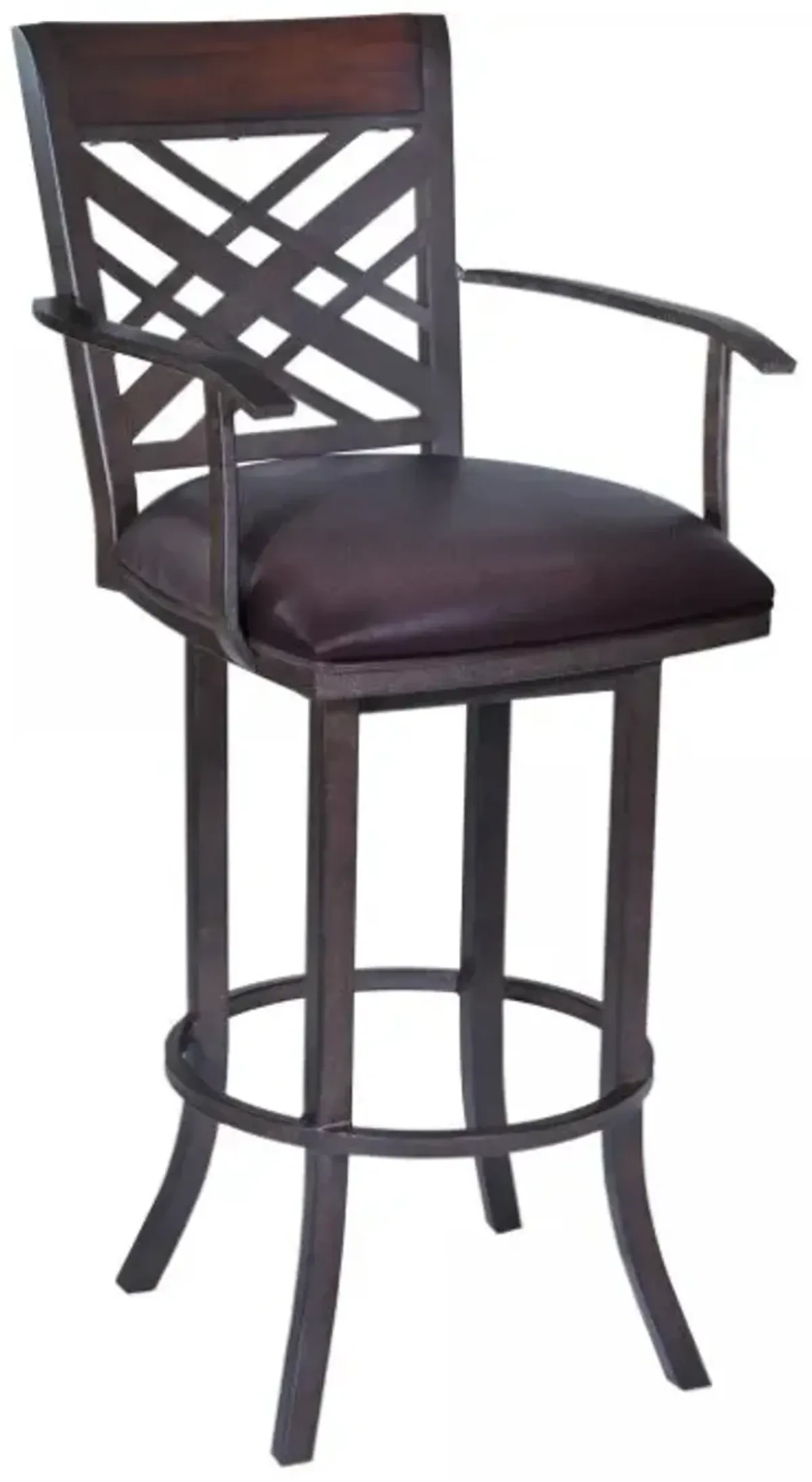 Armen Living Tahiti Brown 26" Arm Counter Stool