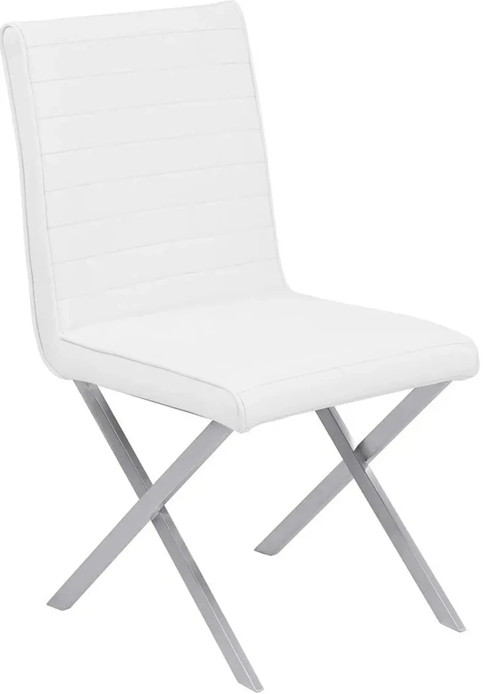 Armen Living Tempe 2-Piece White Dining Chairs