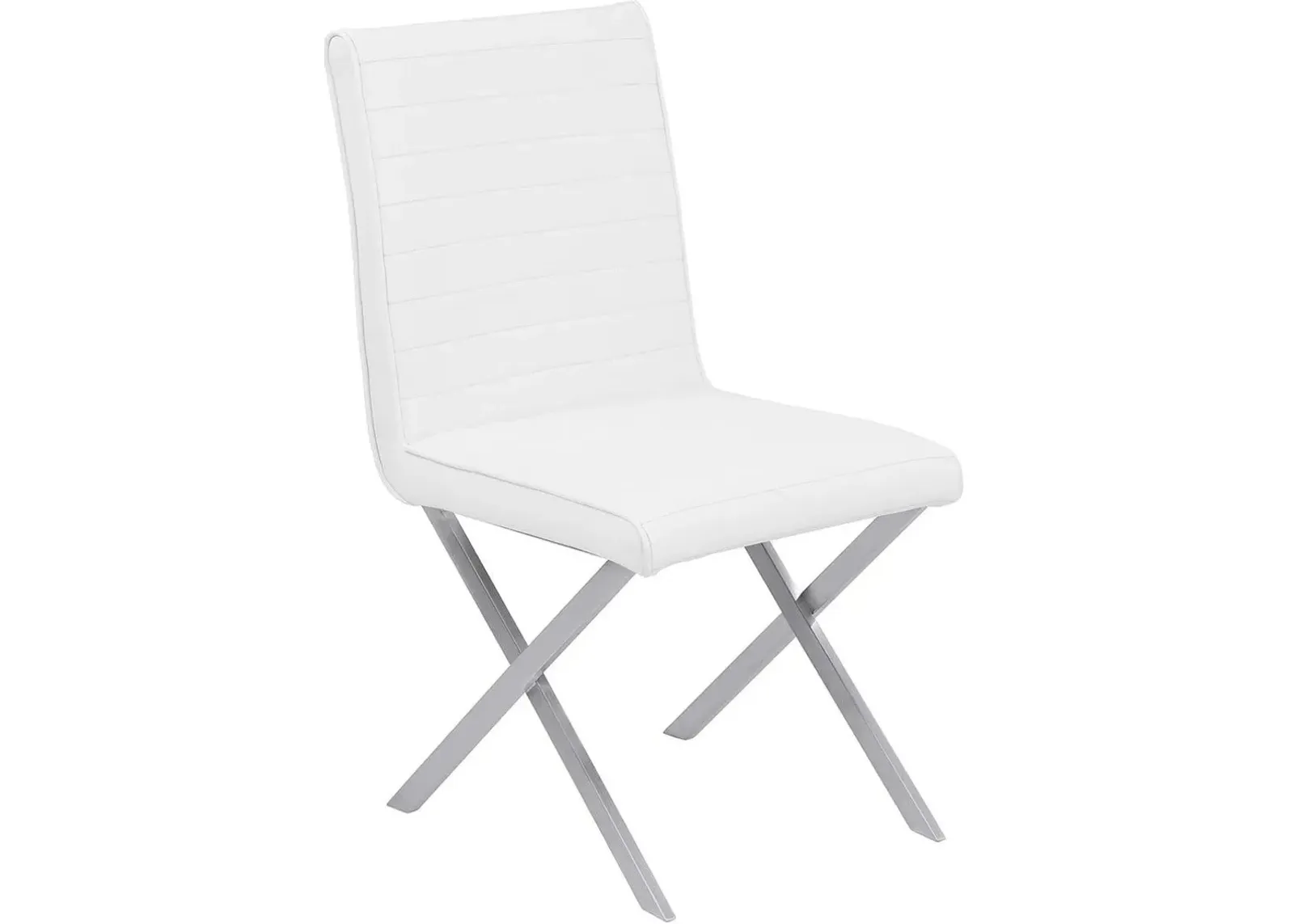 Armen Living Tempe 2-Piece White Dining Chairs