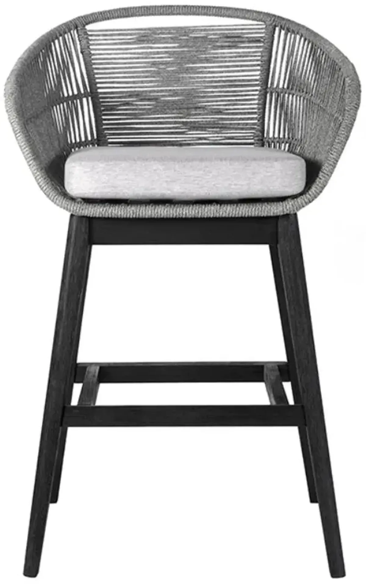 Armen Living Tutti Frutti Black/Grey Indoor Outdoor Bar Stool