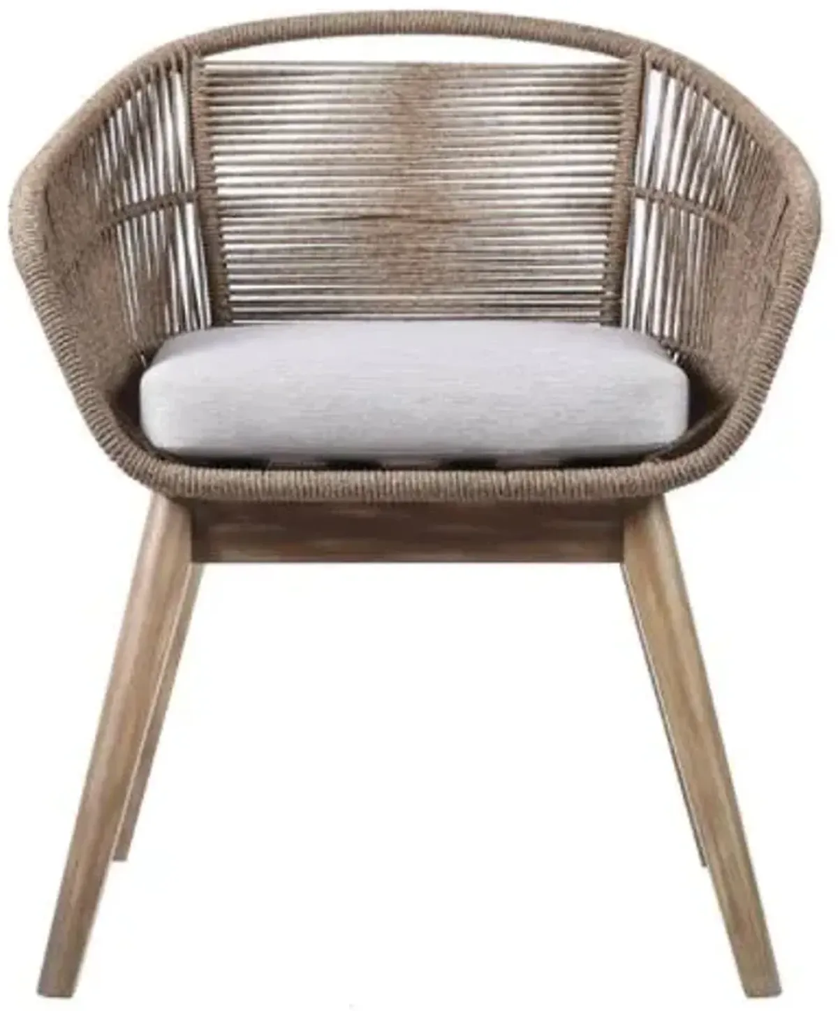 Armen Living Tutti Frutti Truffle Indoor Outdoor Dining Chair