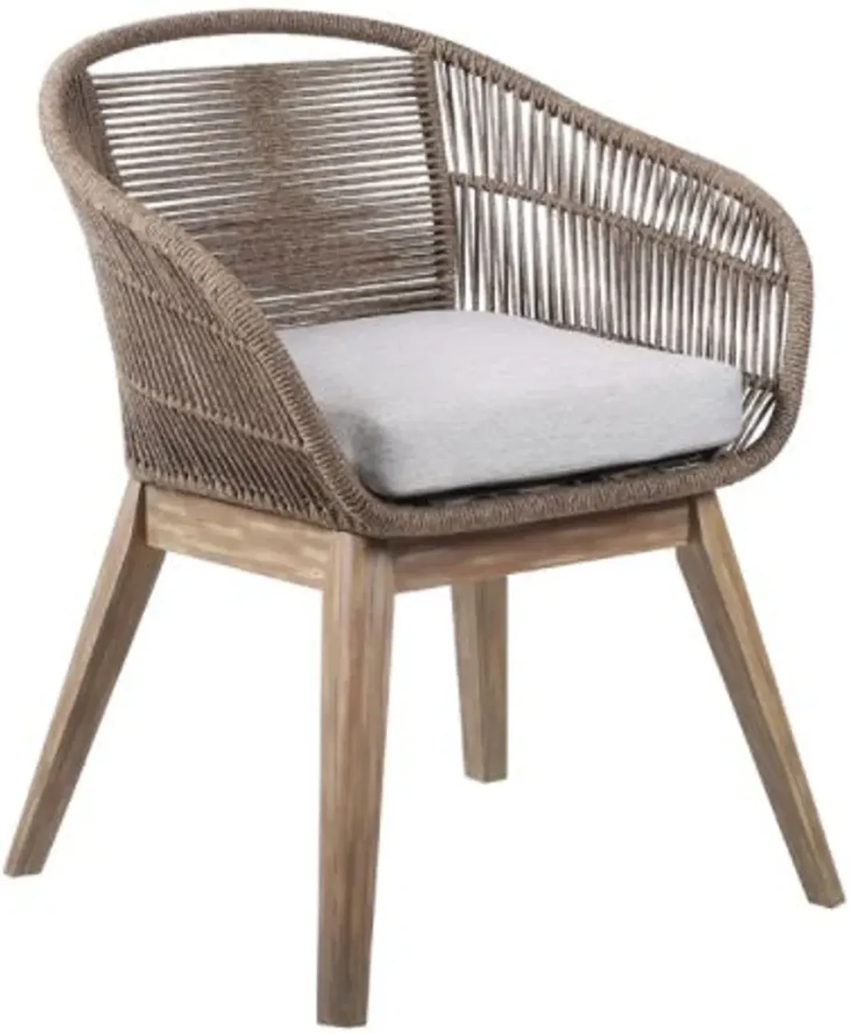 Armen Living Tutti Frutti Truffle Indoor Outdoor Dining Chair