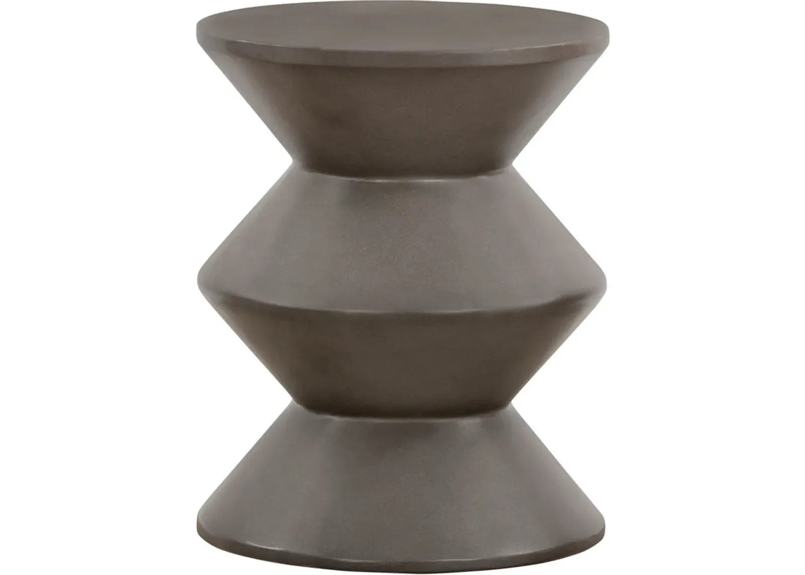 Armen Living Lizzie Dark Gray Indoor Outdoor Accent Stool End Table