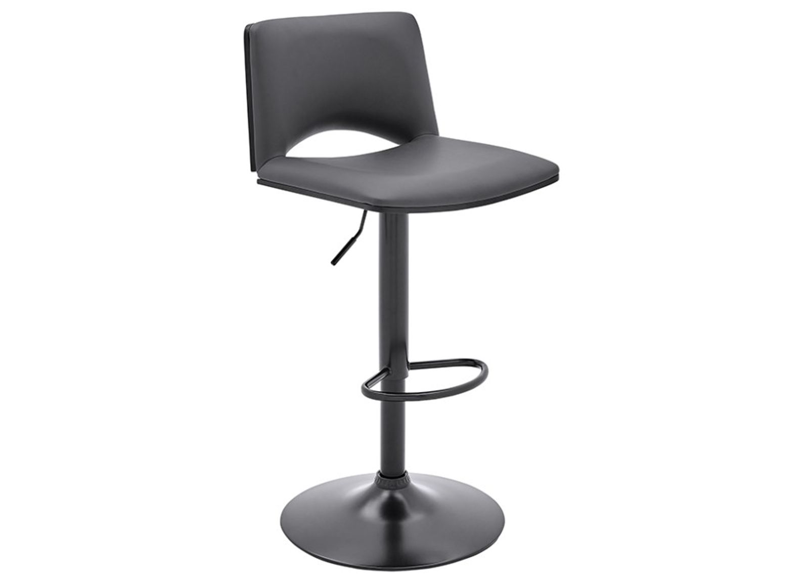 Armen Living Thierry Gray Adjustable Swivel Bar Stool