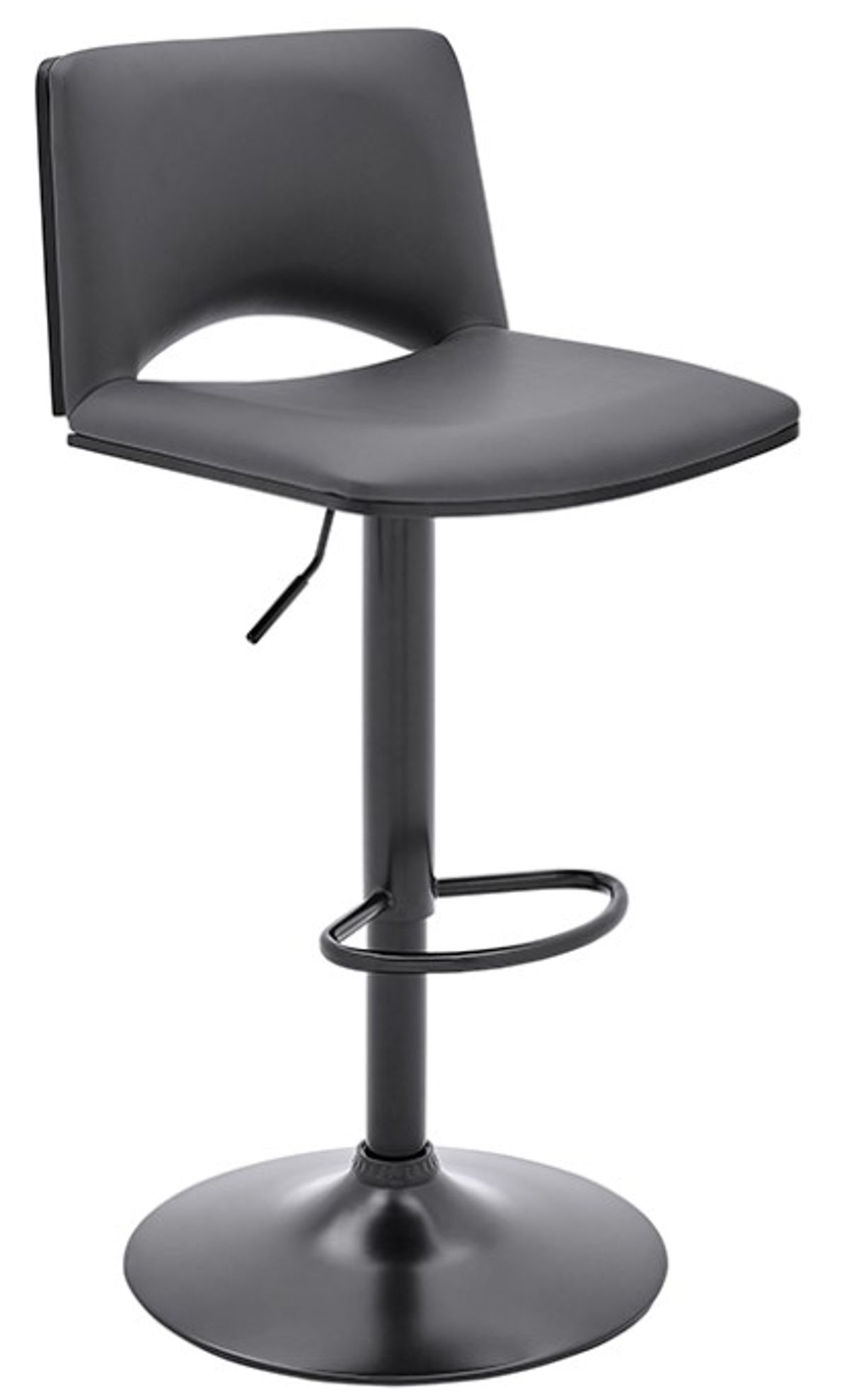 Armen Living Thierry Gray Adjustable Swivel Bar Stool