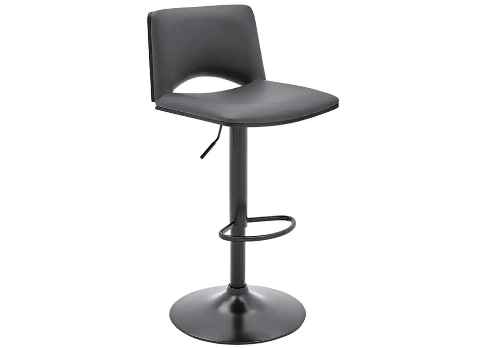 Armen Living Thierry Gray Adjustable Swivel Bar Stool