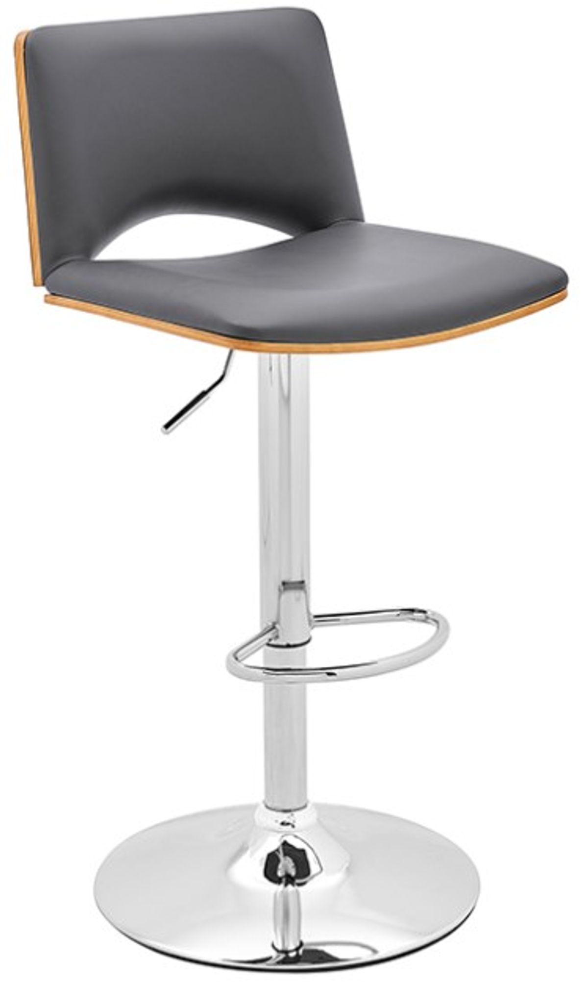 Armen Living Thierry Gray Adjustable Swivel Stool