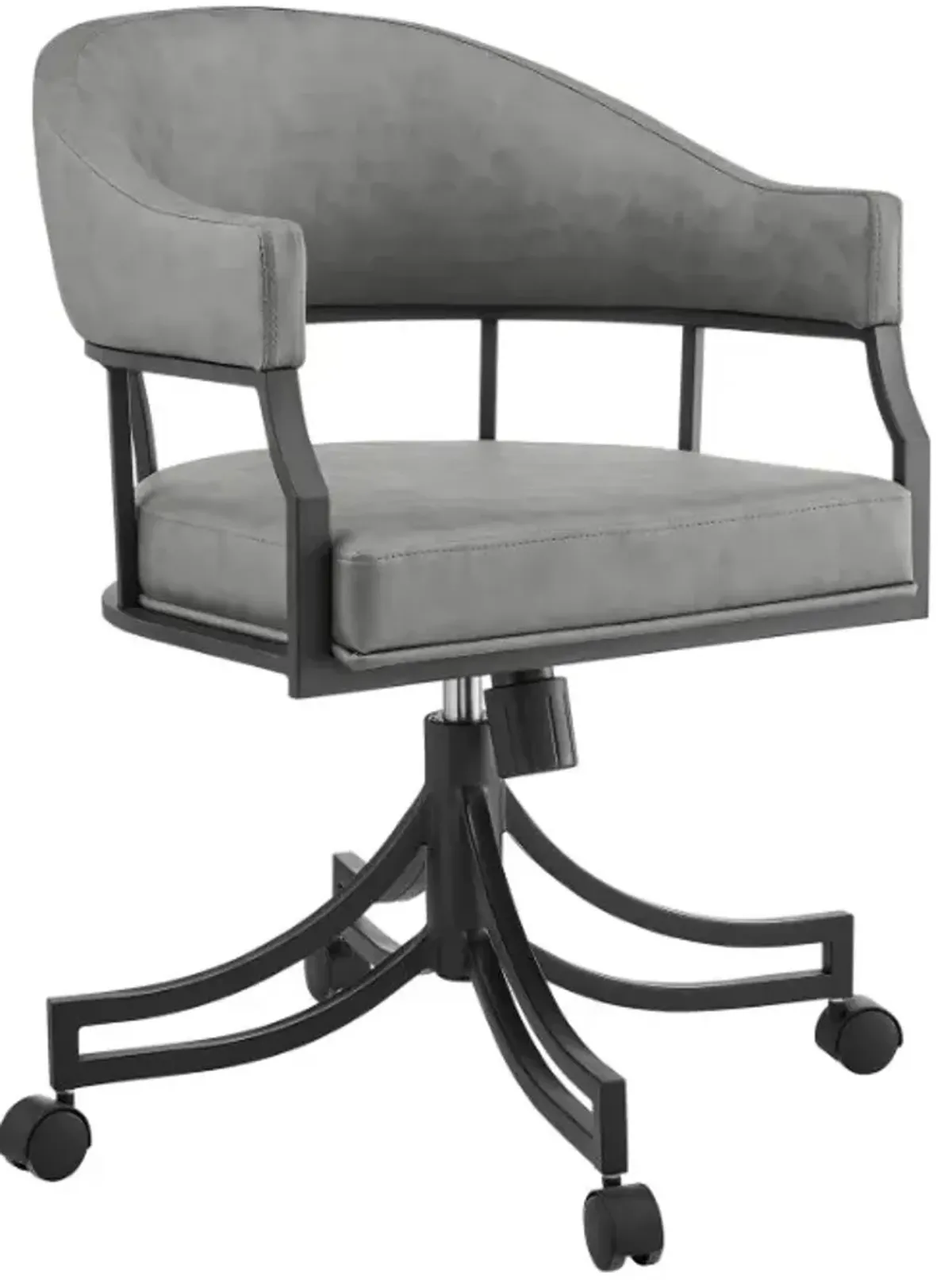 Armen Living Tibet Black/Gray Dining Arm Chair