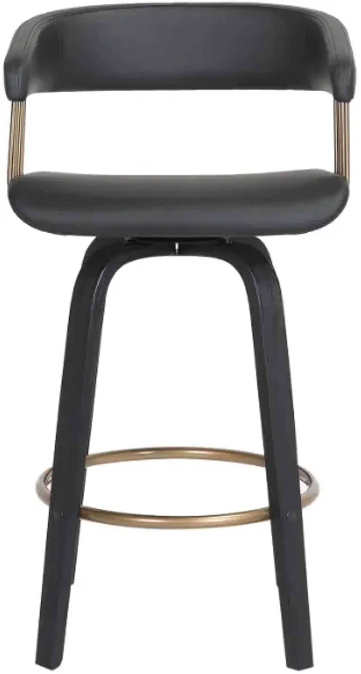 Armen Living Topanga Black Swivel Bar Stool