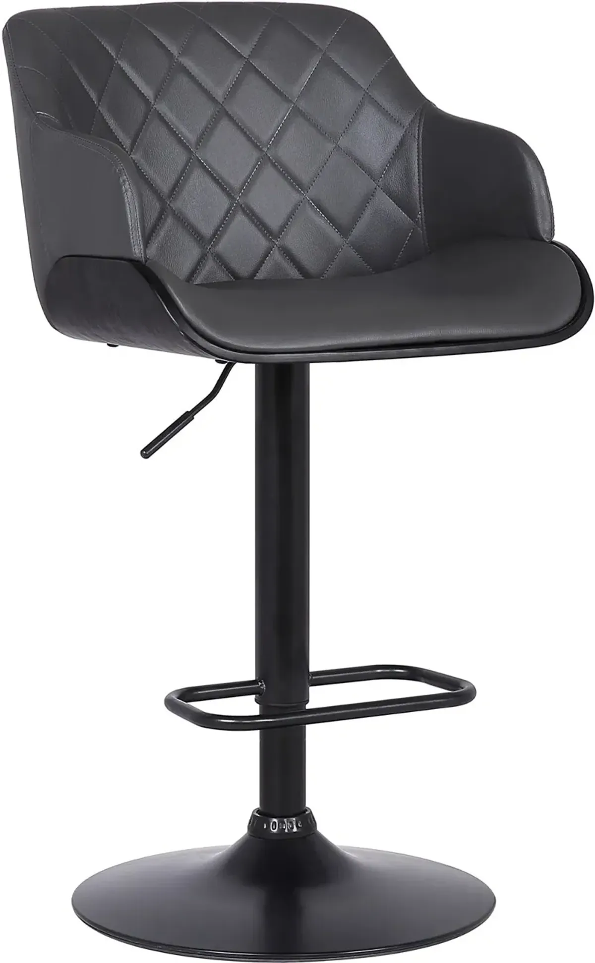 Armen Living Toby Black Adjustable Stool