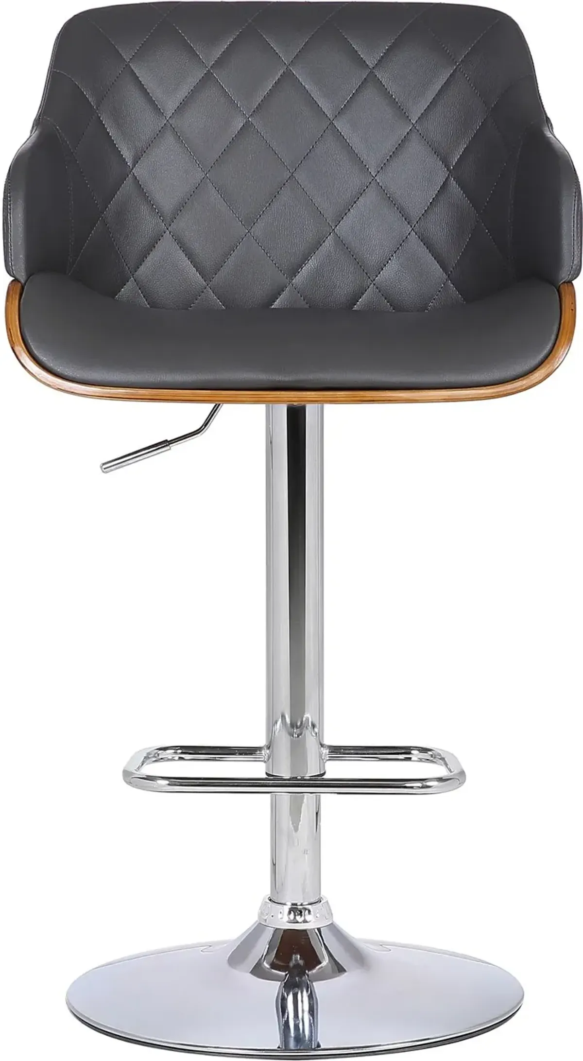 Armen Living Toby Grey Adjustable Bar Stool