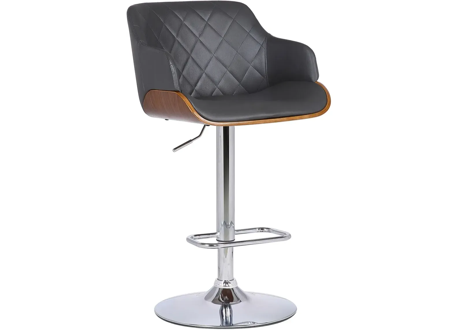 Armen Living Toby Grey Adjustable Bar Stool