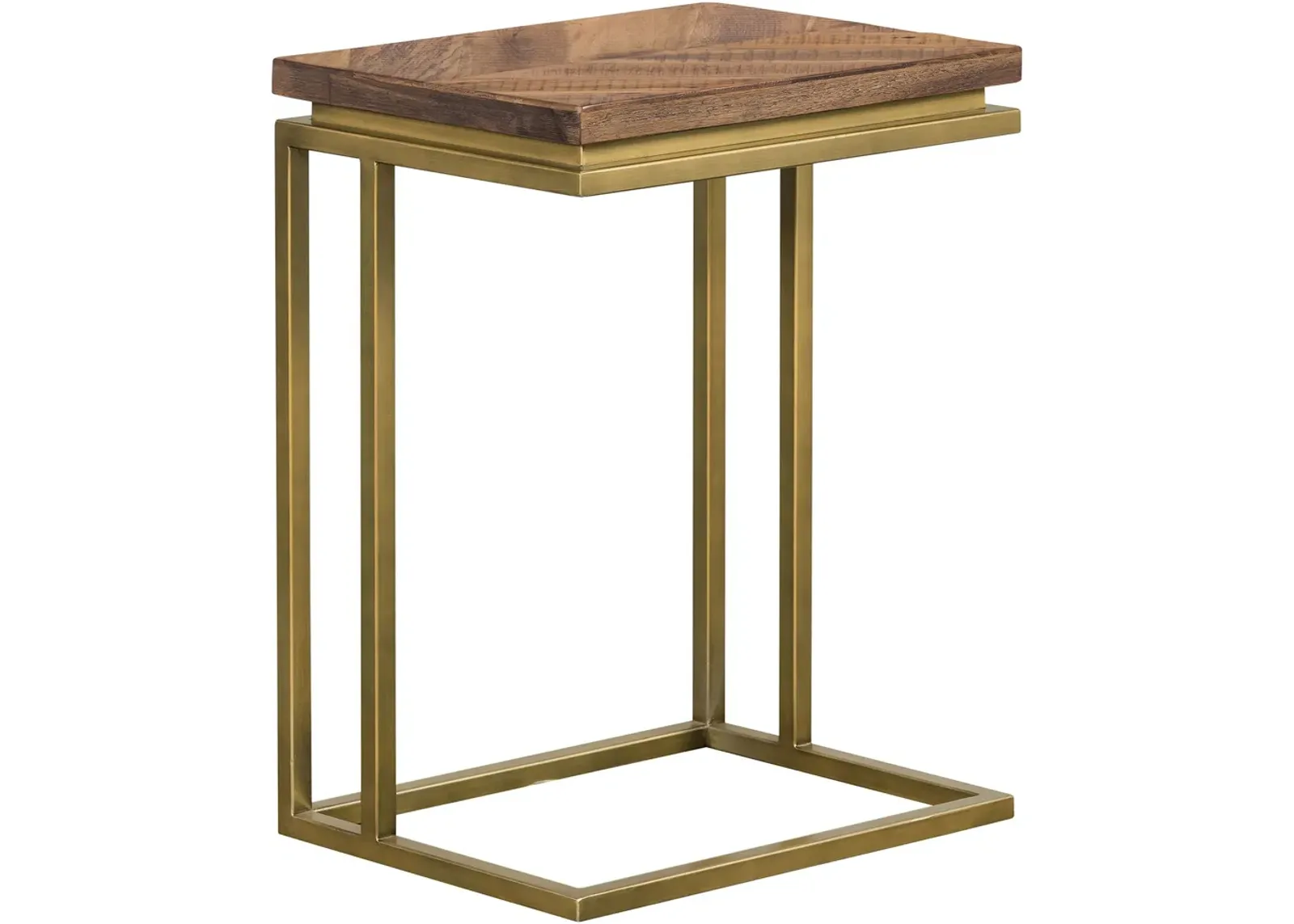 Armen Living Faye Rustic Gold End Table