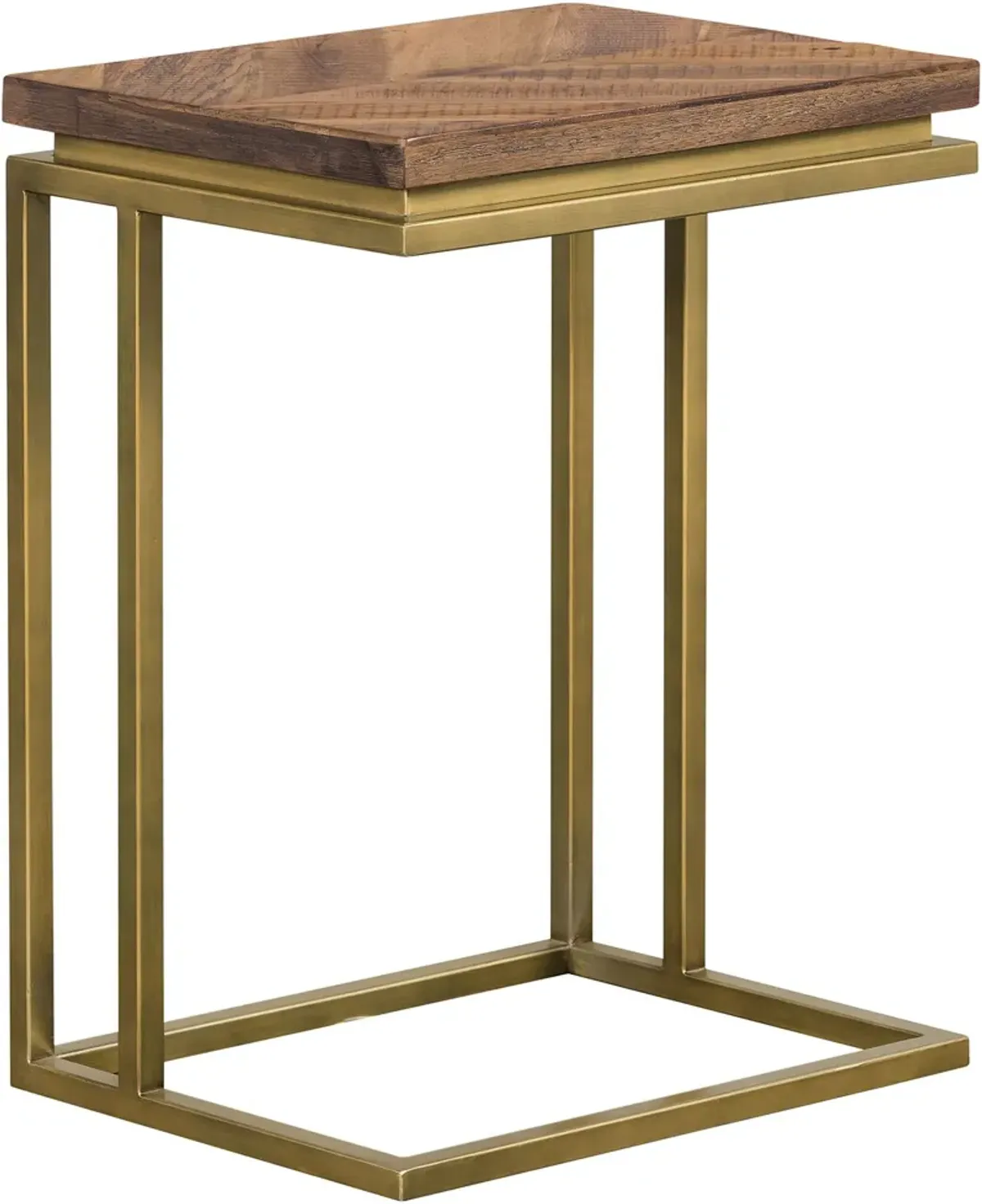 Armen Living Faye Rustic Gold End Table