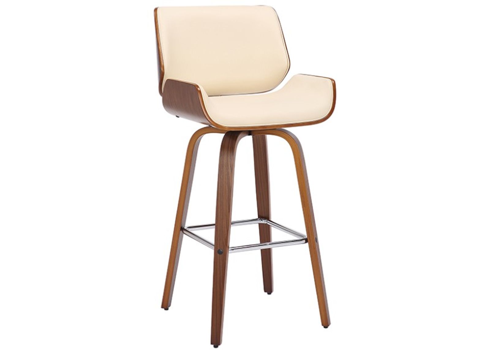 Armen Living Tyler Cream 26" Swivel Counter Stool