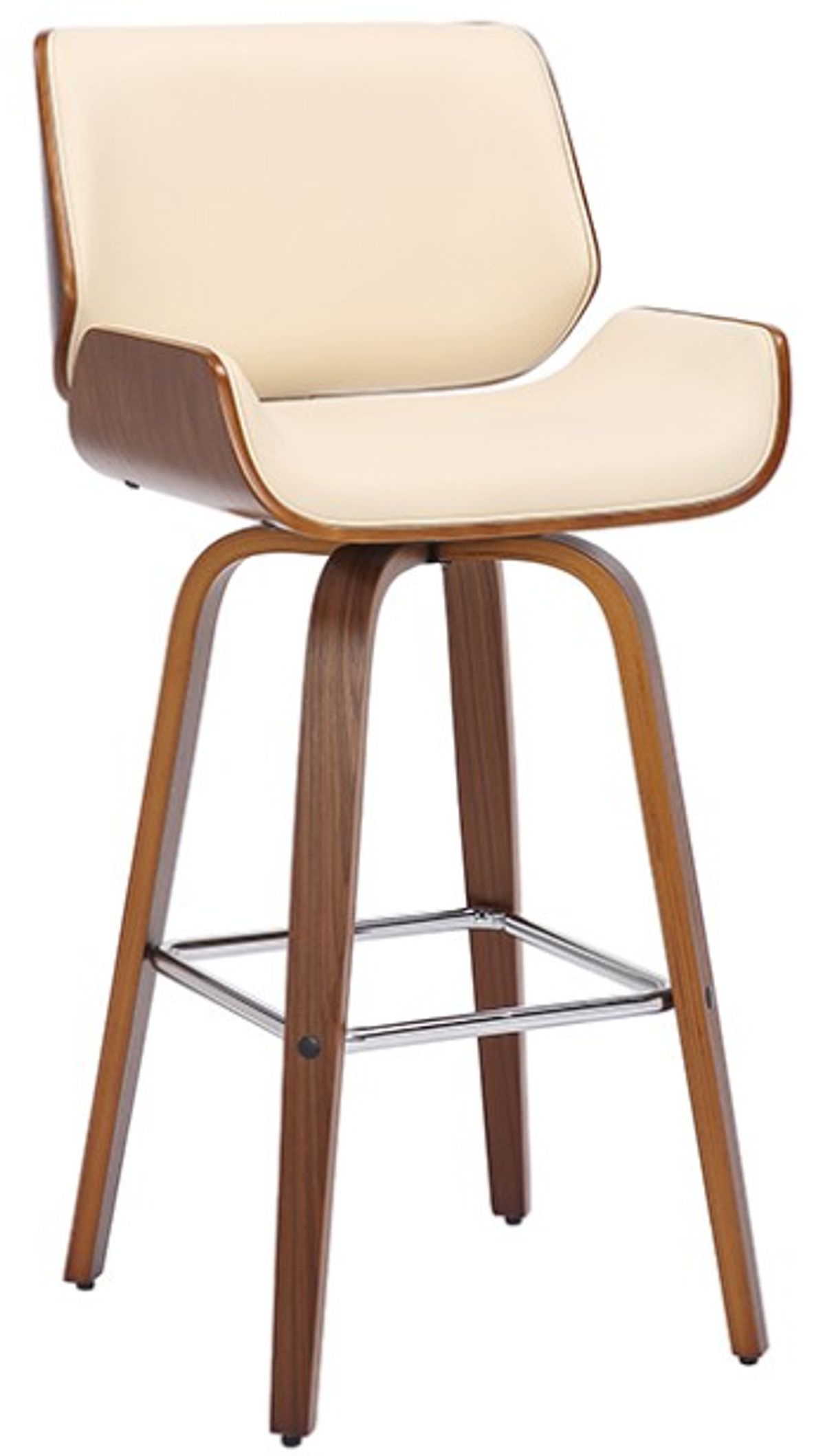 Armen Living Tyler Cream 26" Swivel Counter Stool