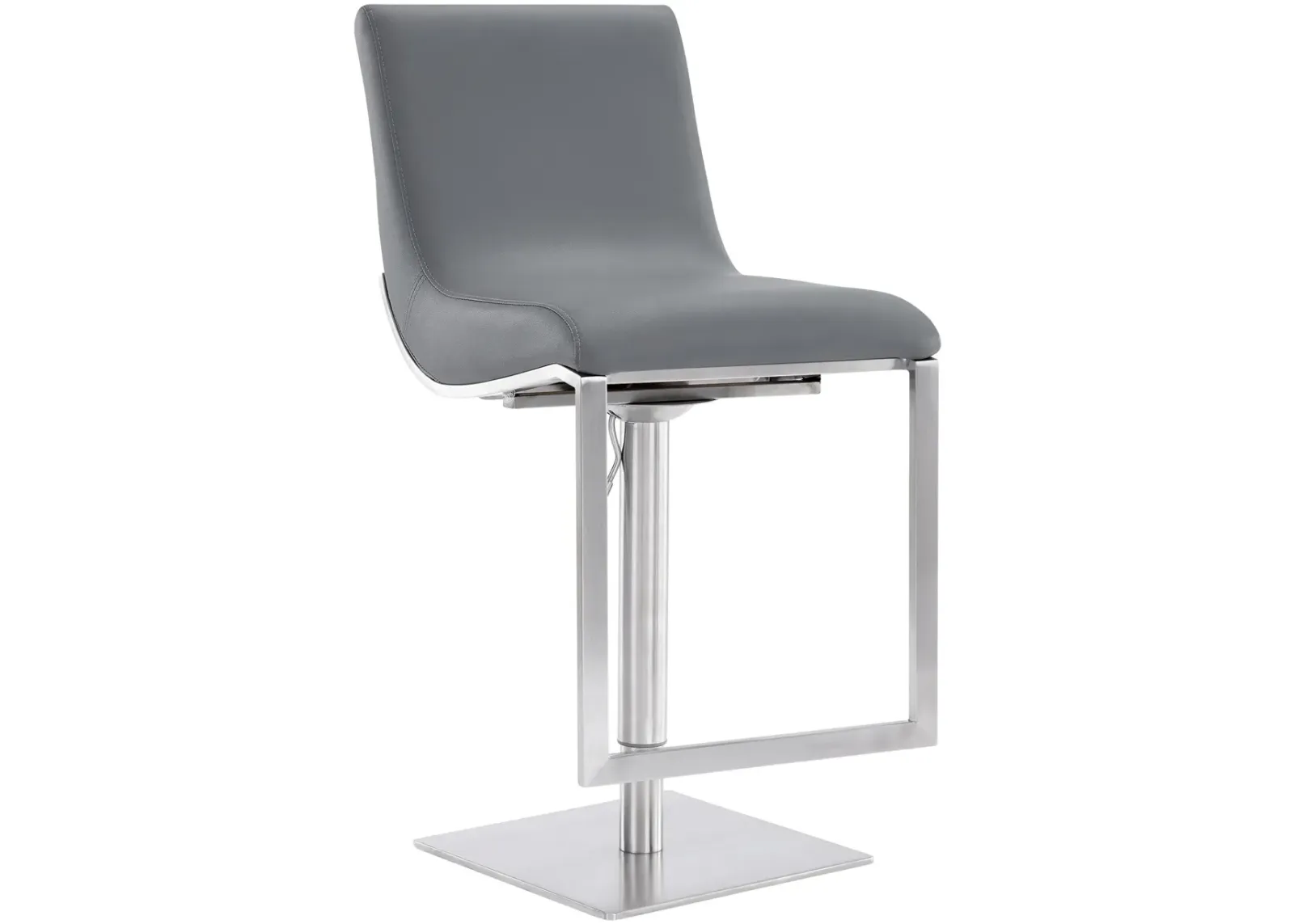 Armen Living Victory Grey Adjustable Swivel Bar Stool