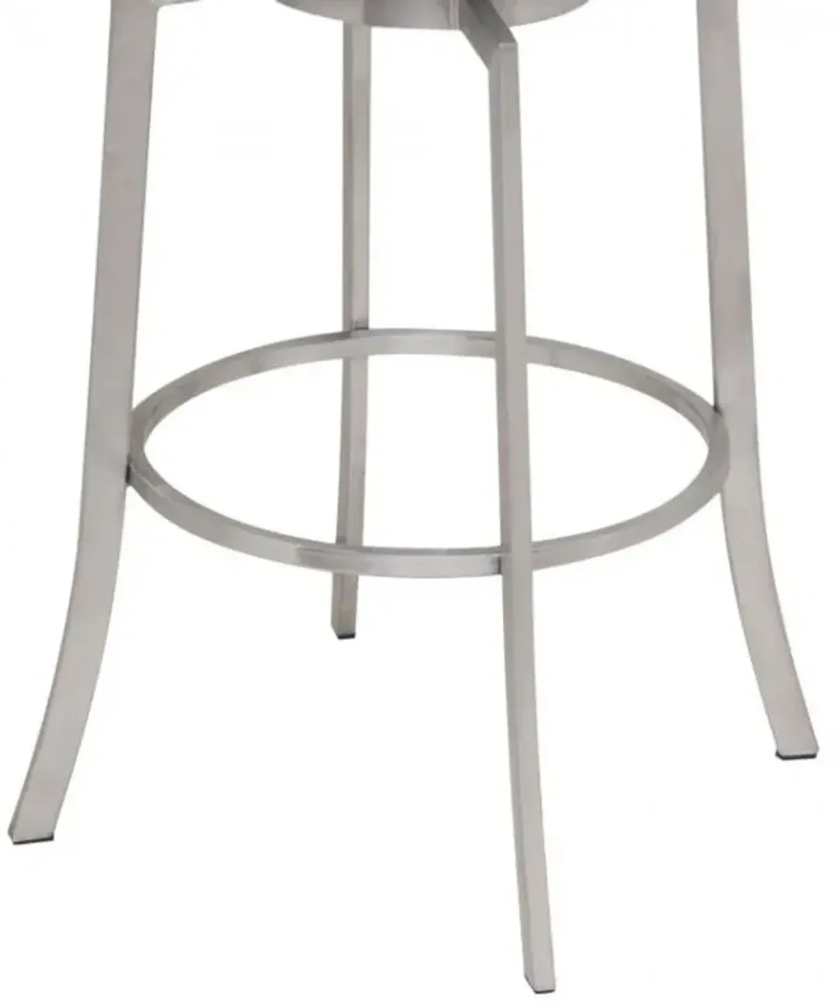 Armen Living Viper White/Stainless Steel 26" Bar Stool