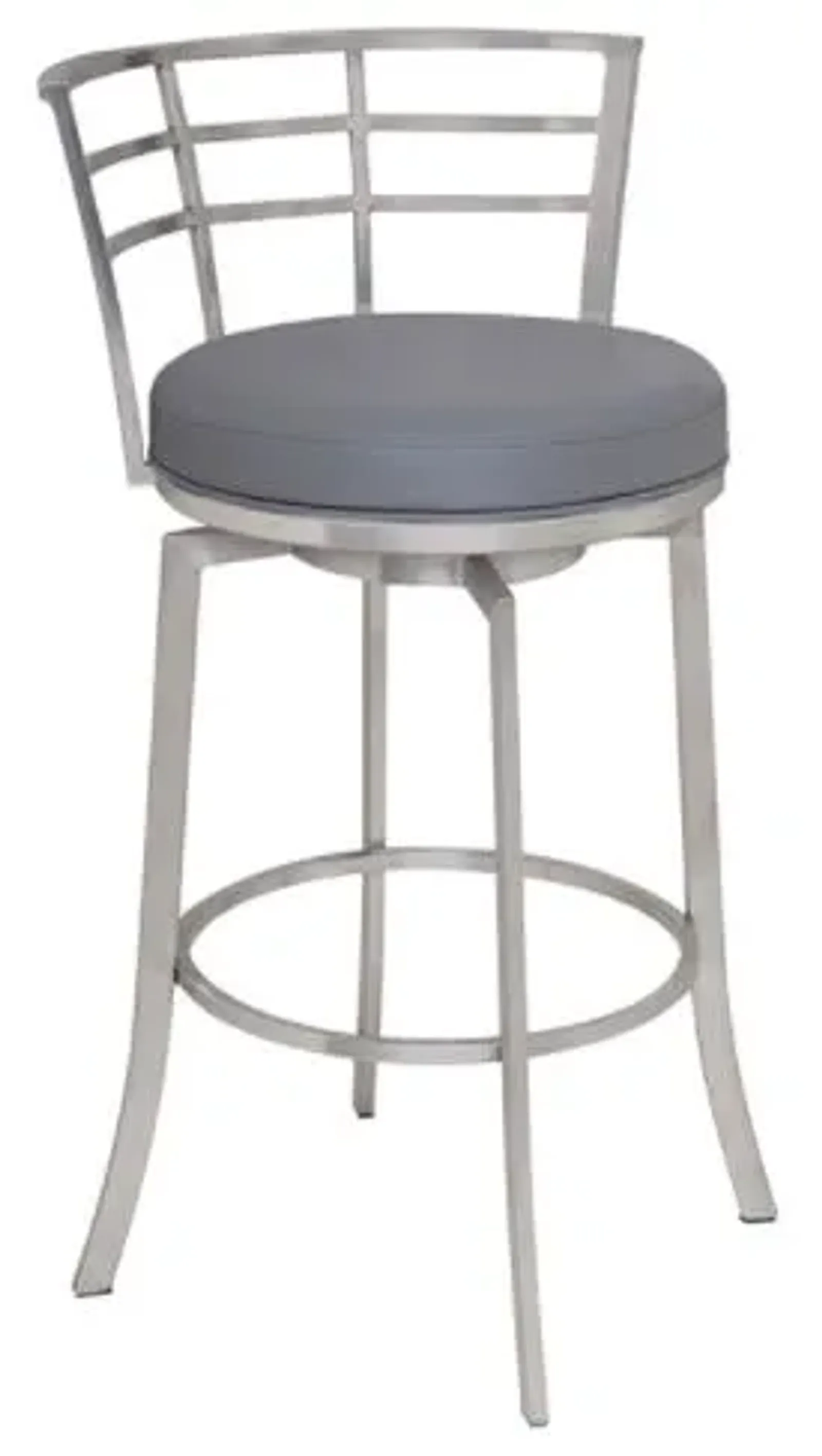 Armen Living Viper Gray 30" Swivel Bar Stool