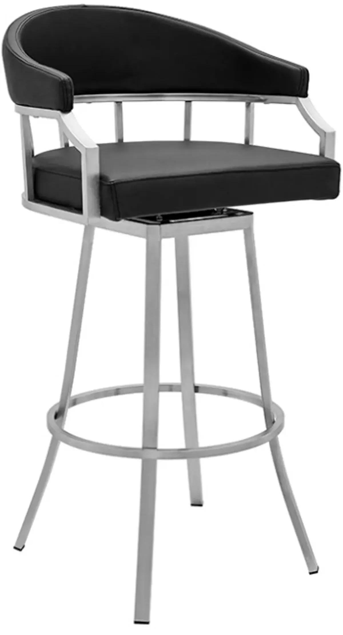 Armen Living Valerie Black 26" Swivel Counter Stool