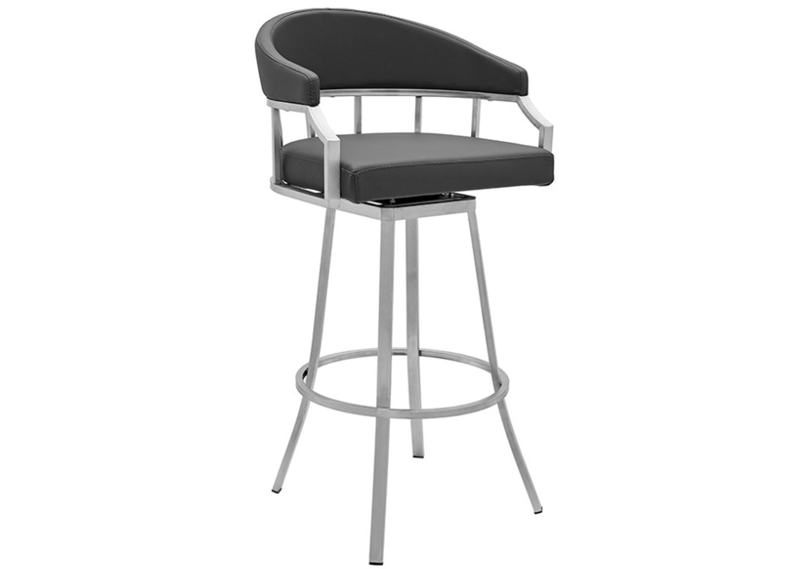 Armen Living Valerie Gray 26" Swivel Counter Stool