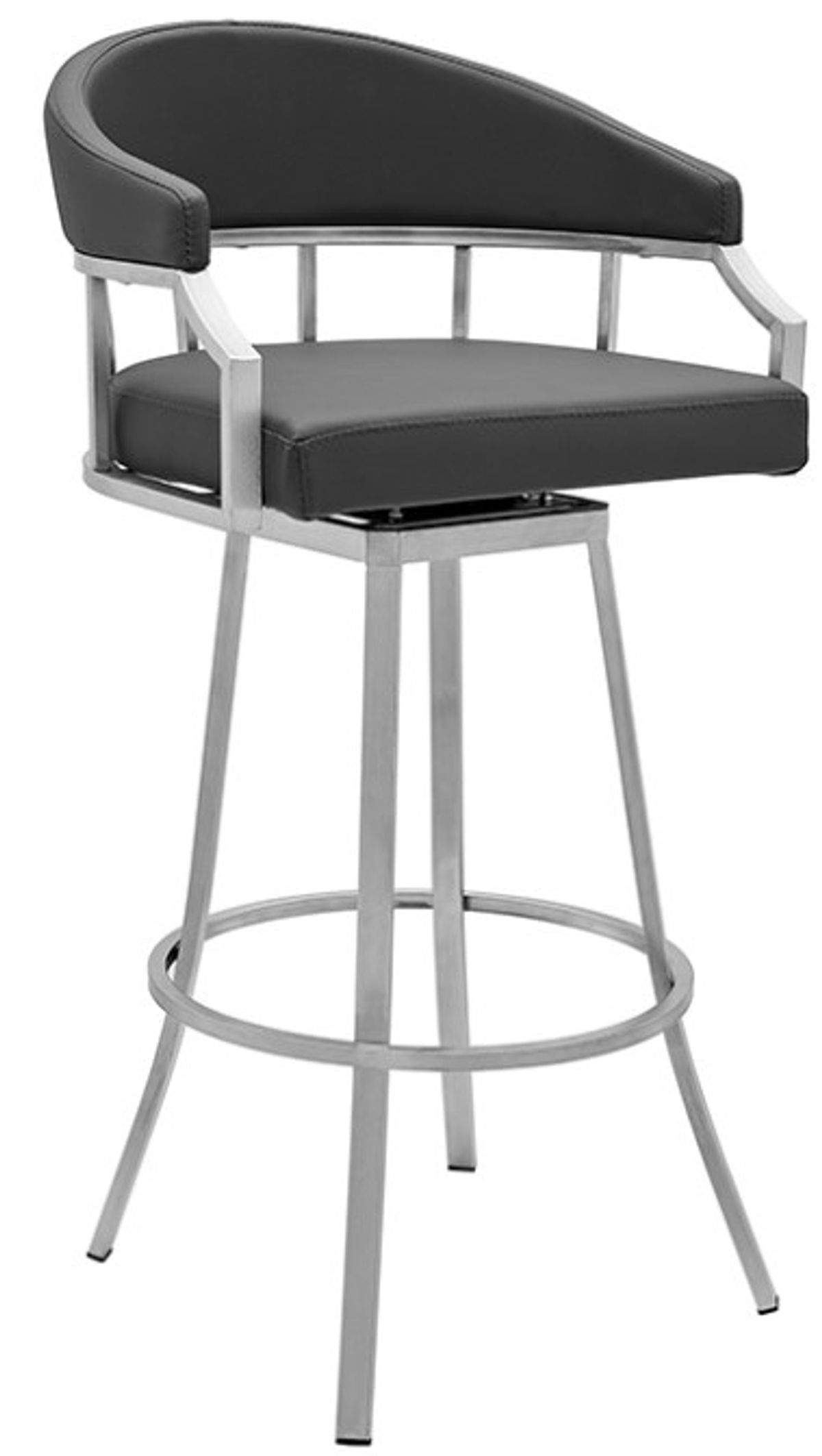 Armen Living Valerie Gray 26" Swivel Counter Stool