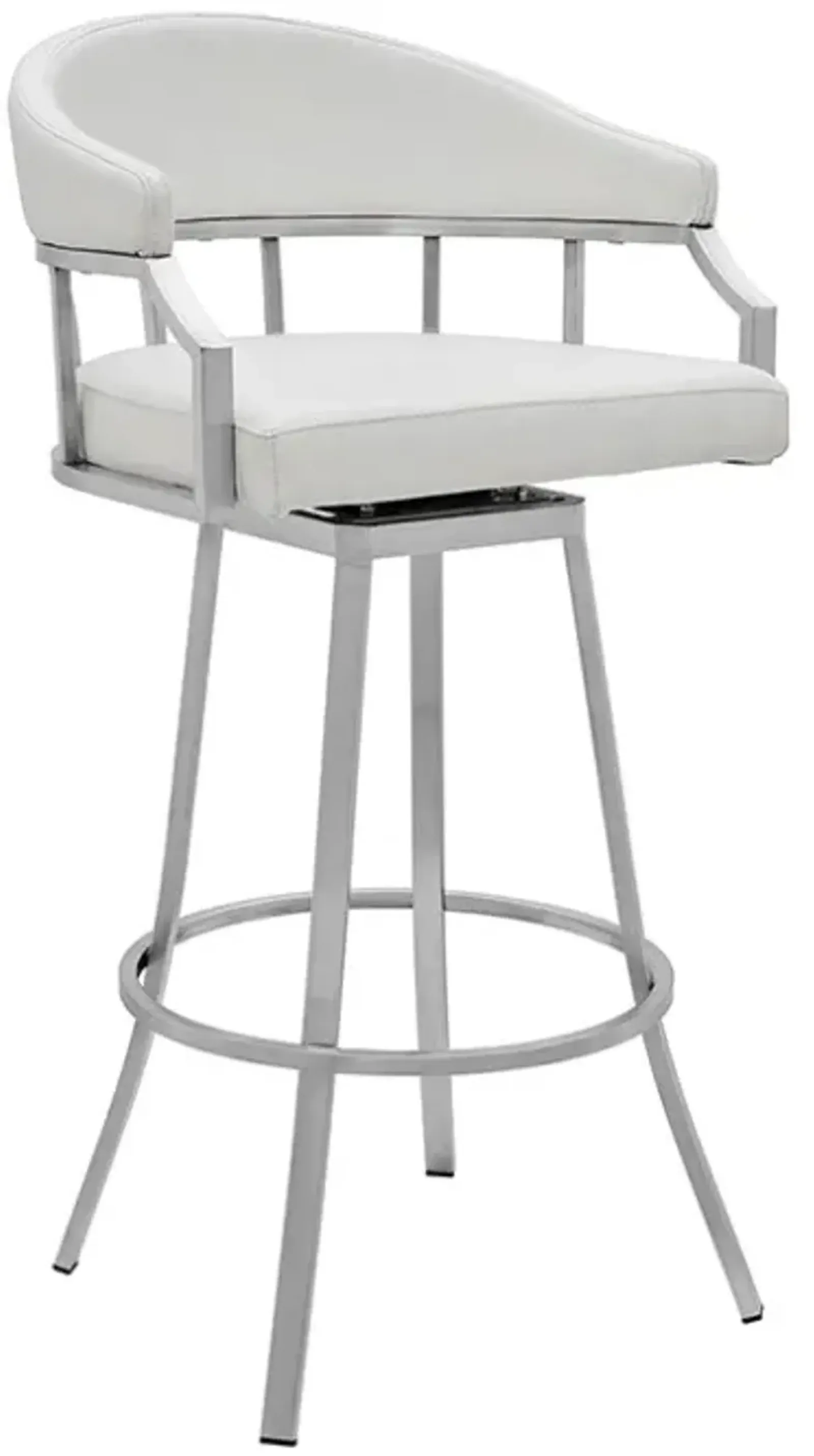 Armen Living Valerie White 26" Swivel Counter Stool