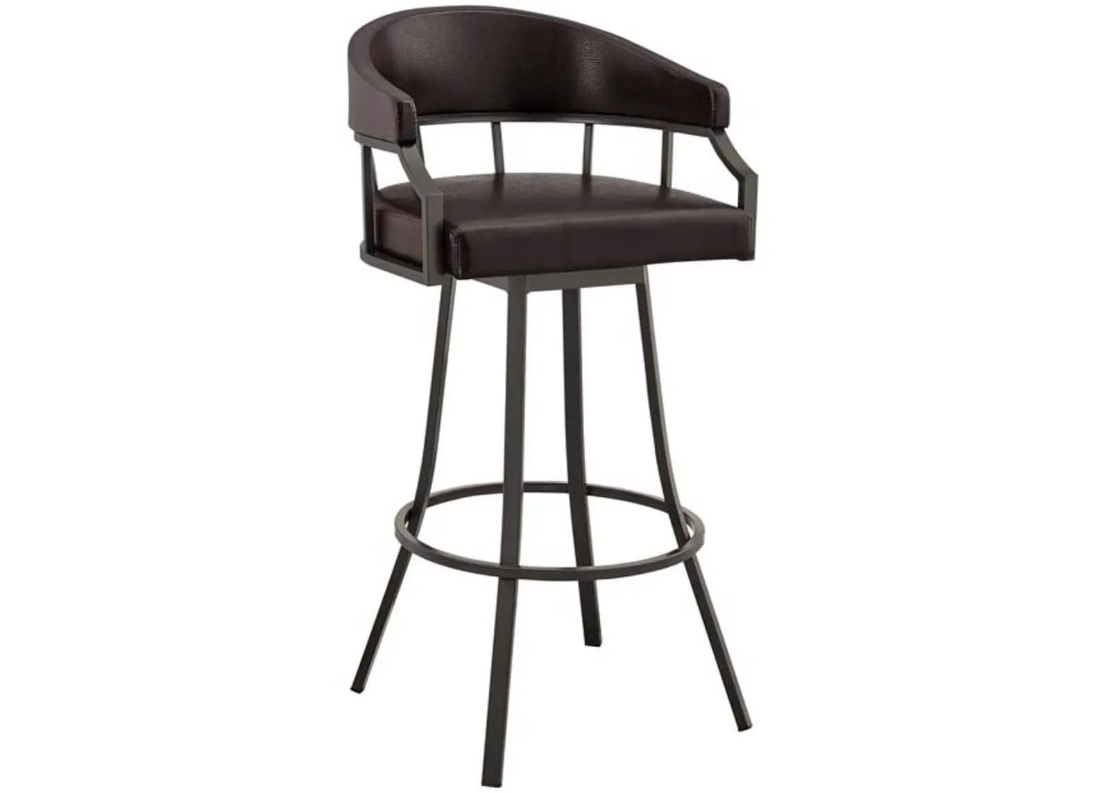 Armen Living Valerie Brown/Java 26" Swivel Counter Stool 