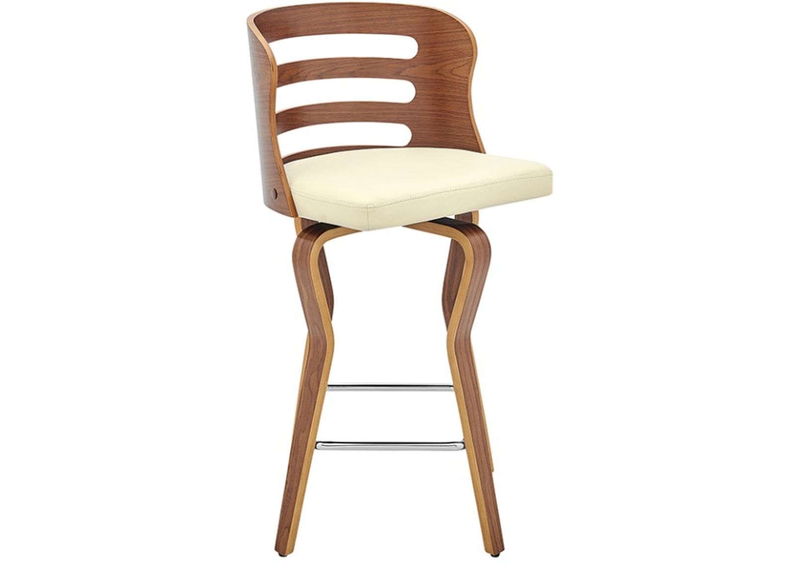 Armen Living Verne Cream 26" Swivel Counter Stool