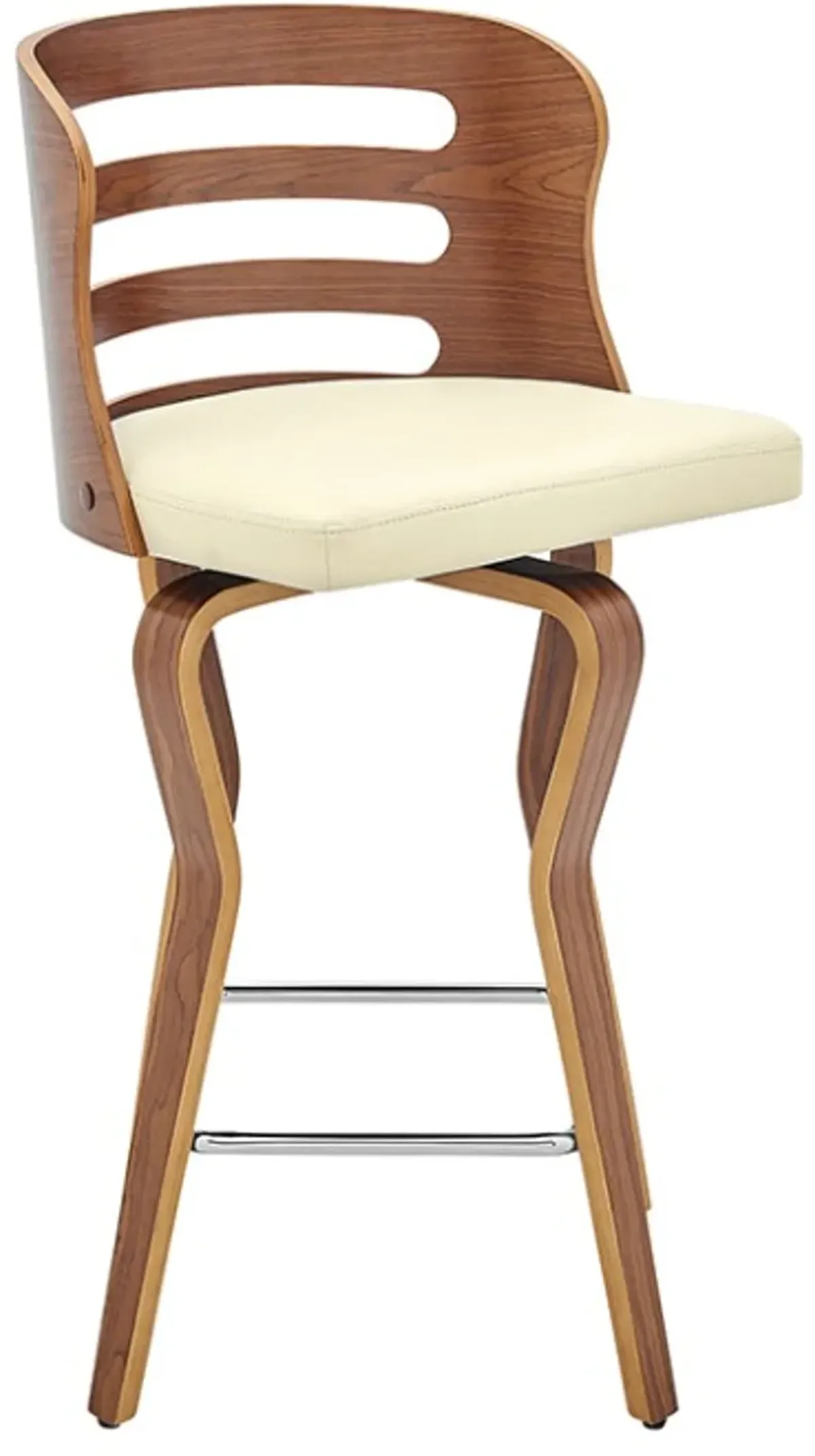 Armen Living Verne Cream 30" Swivel Bar Stool