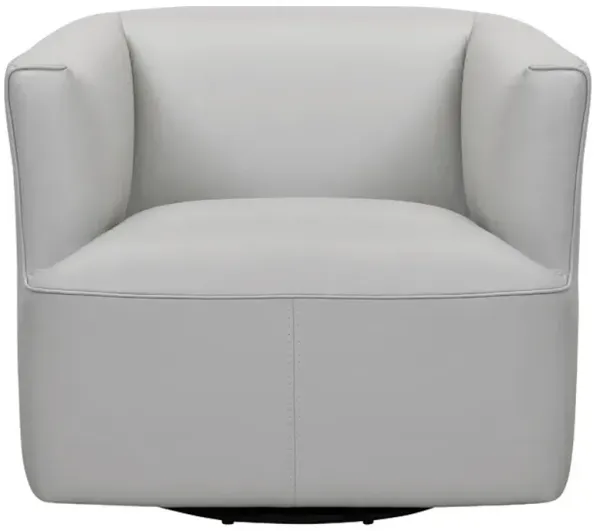 Armen Living Whitney Dove Gray Swivel Barrel Chair