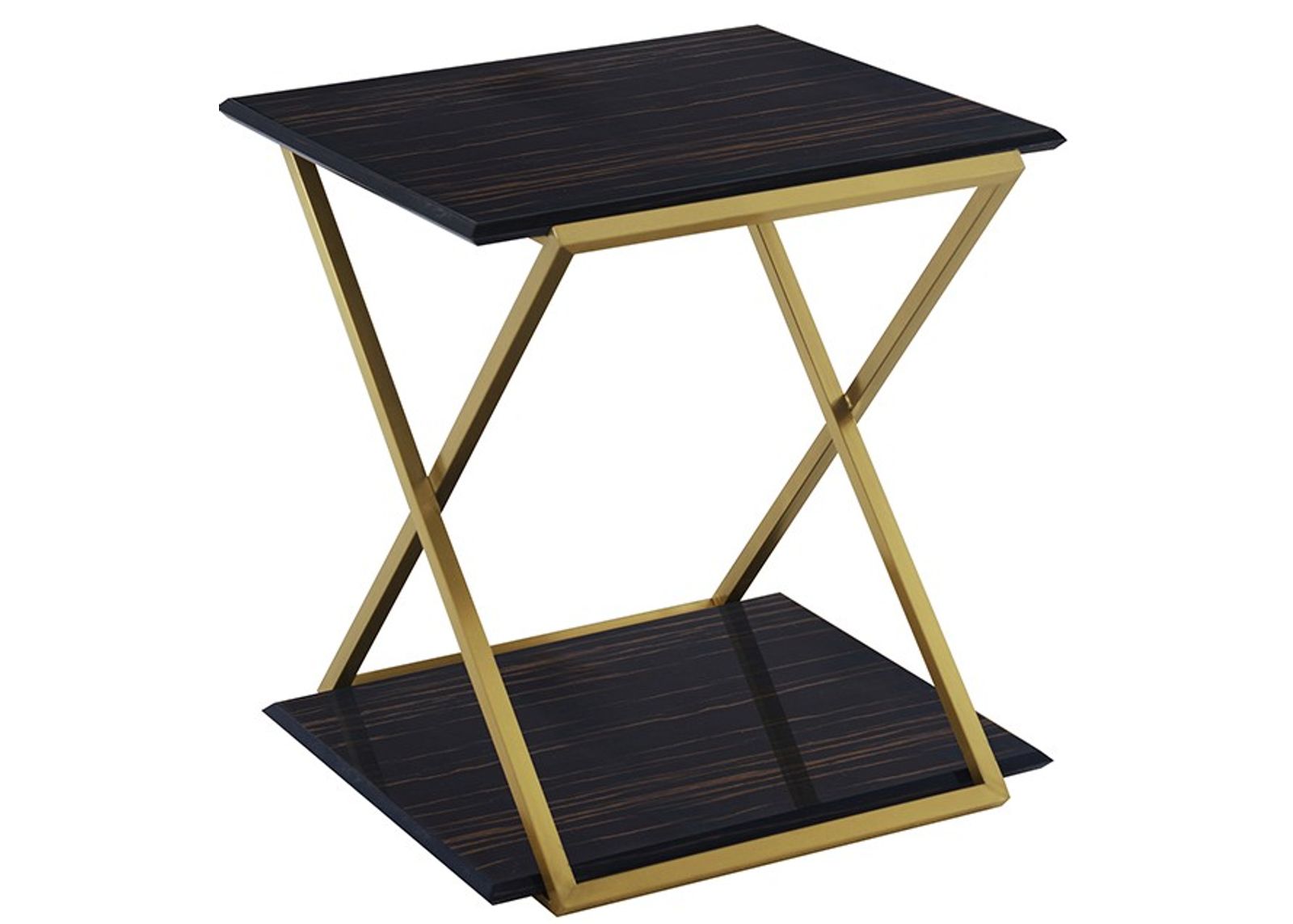 Armen Living Westlake Black/Gold End Table