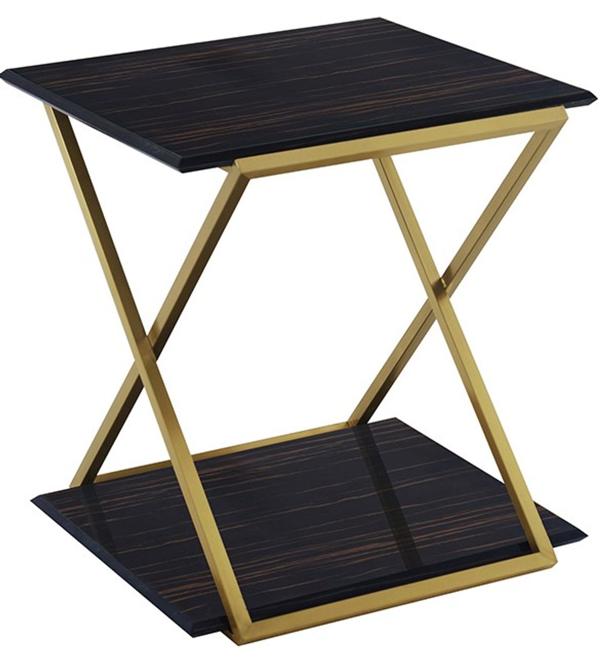 Armen Living Westlake Black/Gold End Table