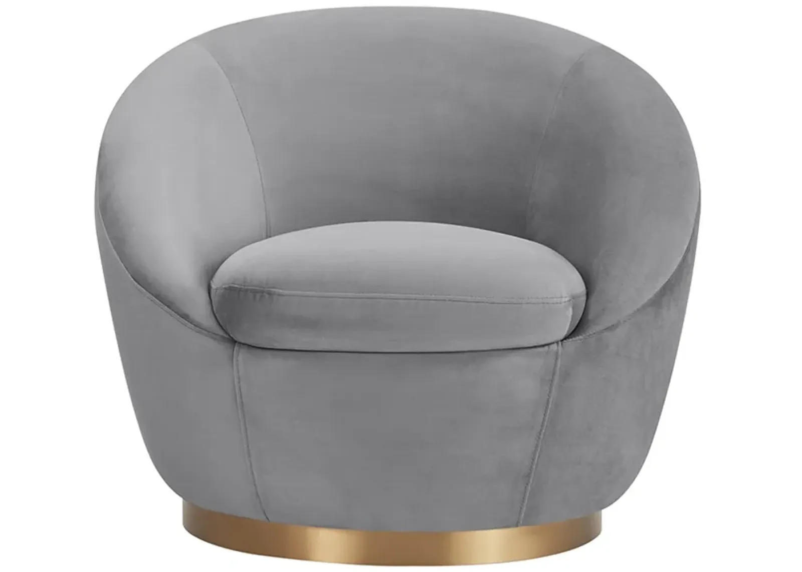 Armen Living Yves Gray Swivel Accent Chair