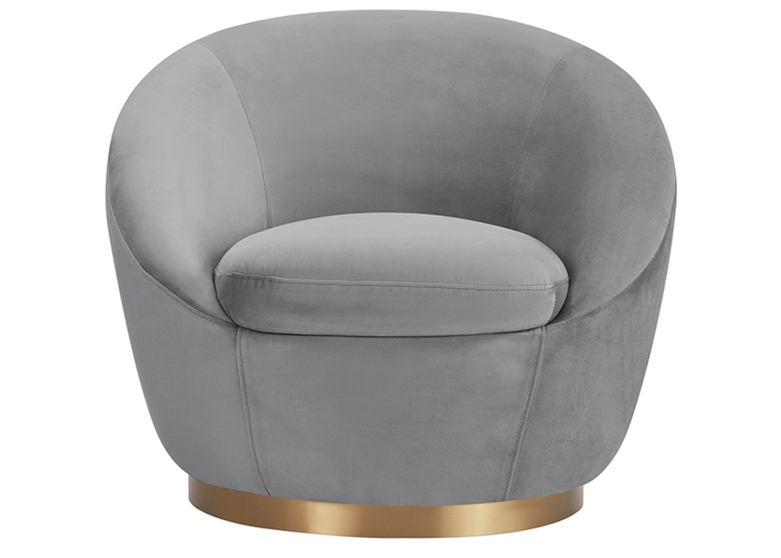 Armen Living Yves Gray Swivel Accent Chair