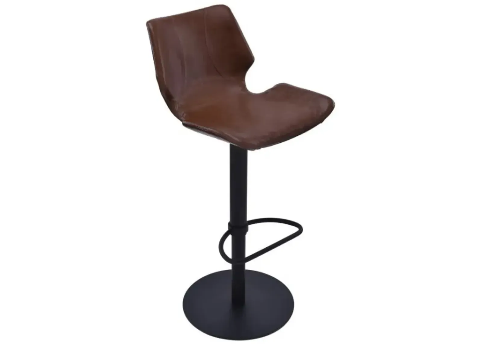 Armen Living Zuma Vintage Coffee/Black Adjustable Bar Stool