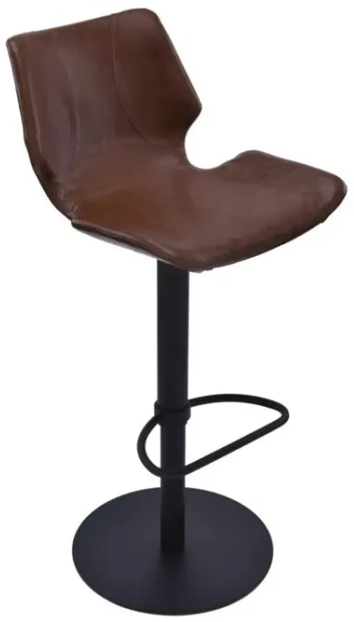 Armen Living Zuma Vintage Coffee/Black Adjustable Bar Stool