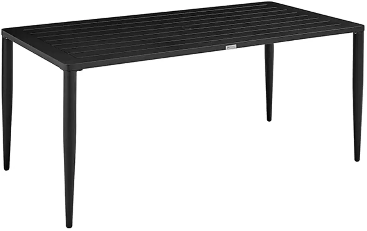 Armen Living Ezra Black Outdoor Patio Dining Table