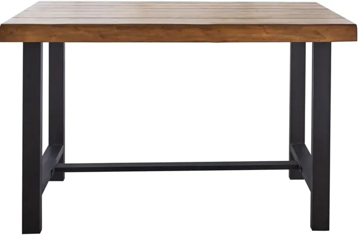 Steve Silver Co. Landon Natural Honey 60" Counter Table with Black Base