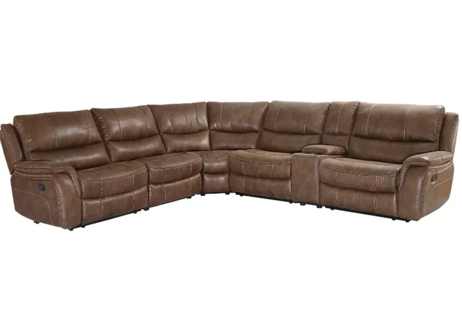 Steve Silver Co. Lehi 6-Piece Brindle Manual Reclining Sectional