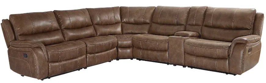 Steve Silver Co. Lehi 6-Piece Brindle Manual Reclining Sectional