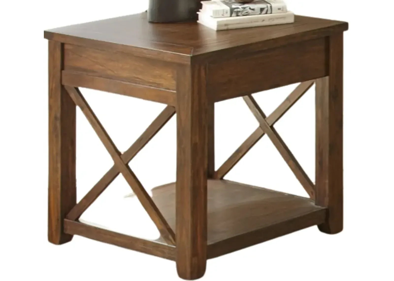 Steve Silver Co. Lenka Mocha Oak End Table