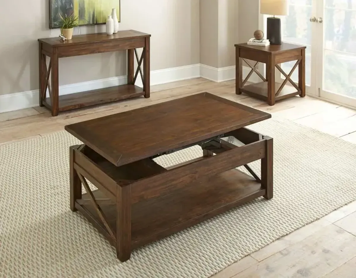 Steve Silver Co. Lenka Mocha Oak Sofa Table